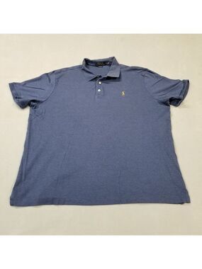 Polo Ralph Lauren Polo Shirt Mens Size XL Blue Classic Fit Colorful Pony Cotton